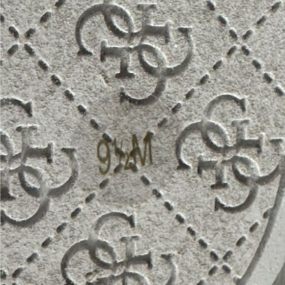 Guess Blairin 4 Rhinestone Logo Print Wedge Black Hi Top Sneakers 9.5 M Black - Picture 10 of 10